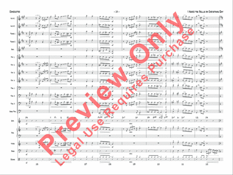 I Heard the Bells on Christmas Day Jazz Ensemble scores gallery preview page 15