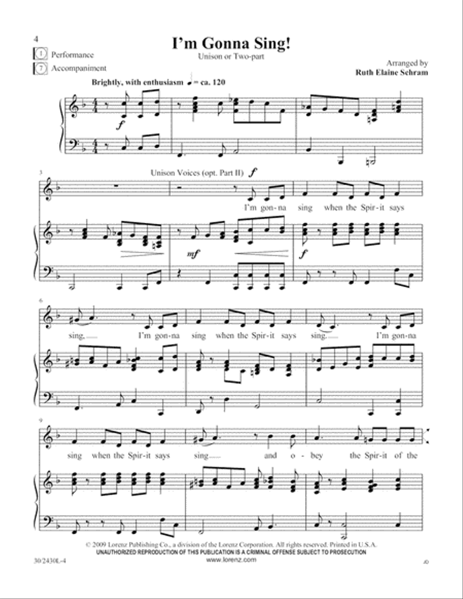 Simply Spirituals Unison Choir scores gallery preview page 5