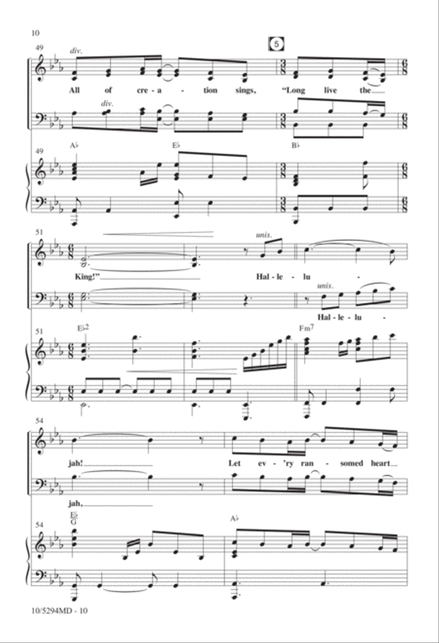 Long Live the King Long Live the King 4-Part scores gallery preview page 9