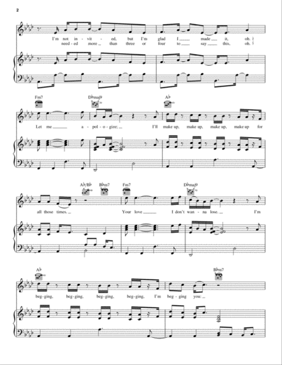 Wait Wait Piano, Vocal, Guitar scores gallery preview page 2