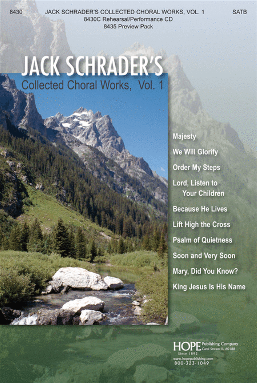 Jack Schrader's Collected Choral Works, Vol. 1 4-Part scores gallery preview page 1