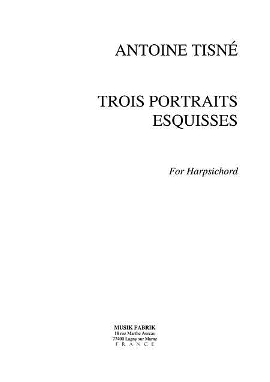 *3 portraits esquisses *3 portraits esquisses Harpsichord scores gallery preview page 1