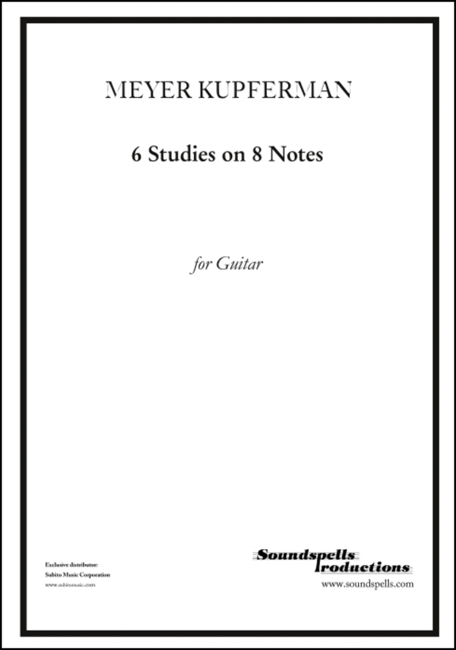 6 Studies on 8 Notes Classical Guitar scores gallery preview page 1