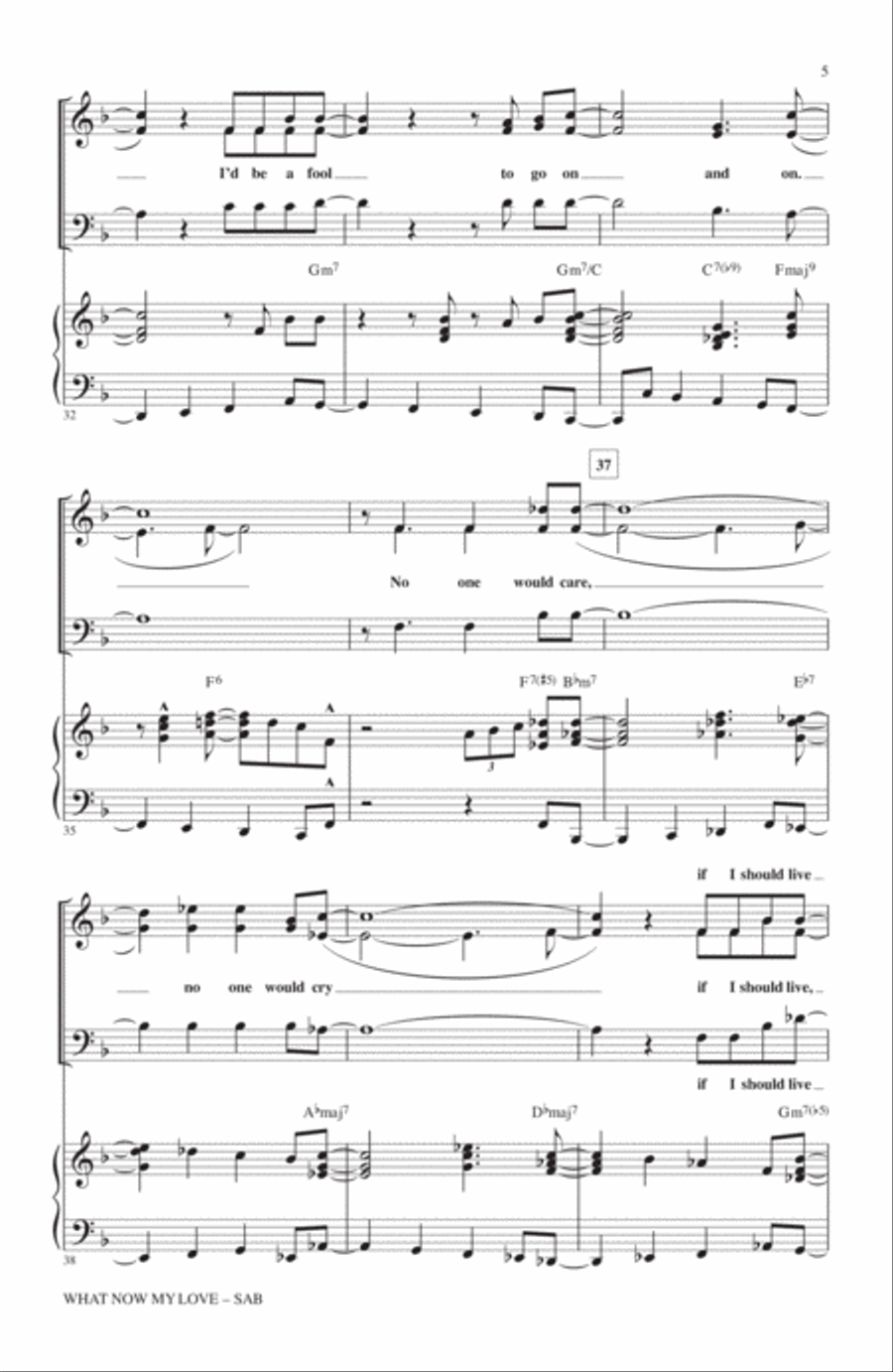 What Now My Love 3-Part scores gallery preview page 4