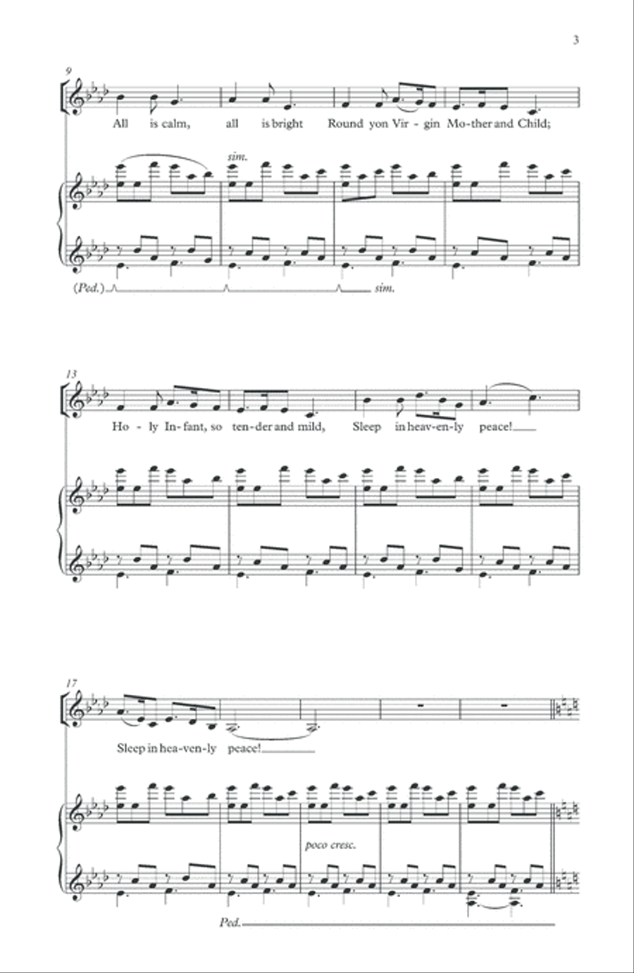 Silent Night 4-Part scores gallery preview page 3