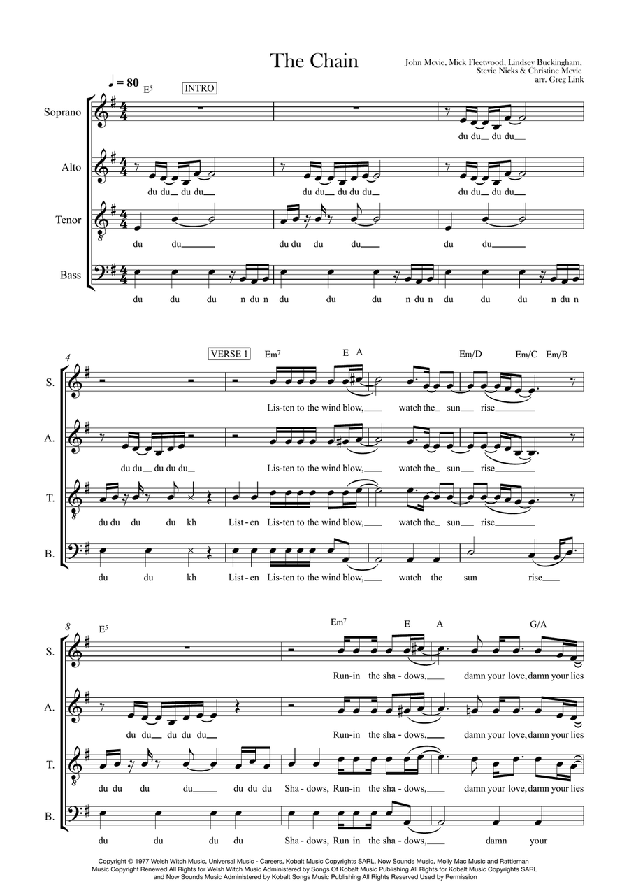 The Chain The Chain 4-Part scores gallery preview page 2