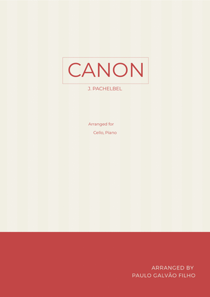 Book cover for CANON IN D - CELLO & PIANO