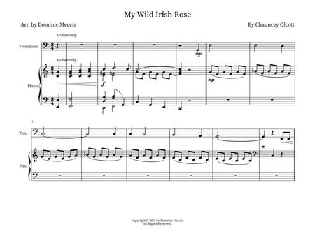 My Wild Irish Rose- Trombone and Piano image number null