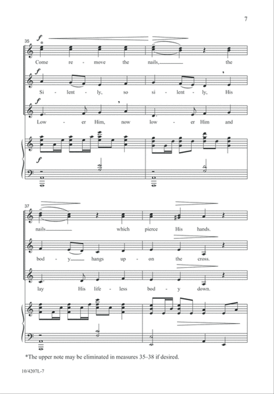 Lay His Body Down 4-Part scores gallery preview page 8