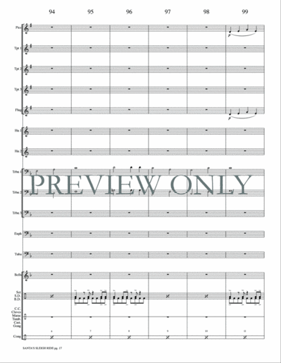 Santa's Sleigh Ride Santa's Sleigh Ride Small Ensemble scores gallery preview page 19