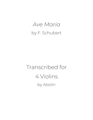 Book cover for Schubert: Ave Maria - arr. for Violin Quartet
