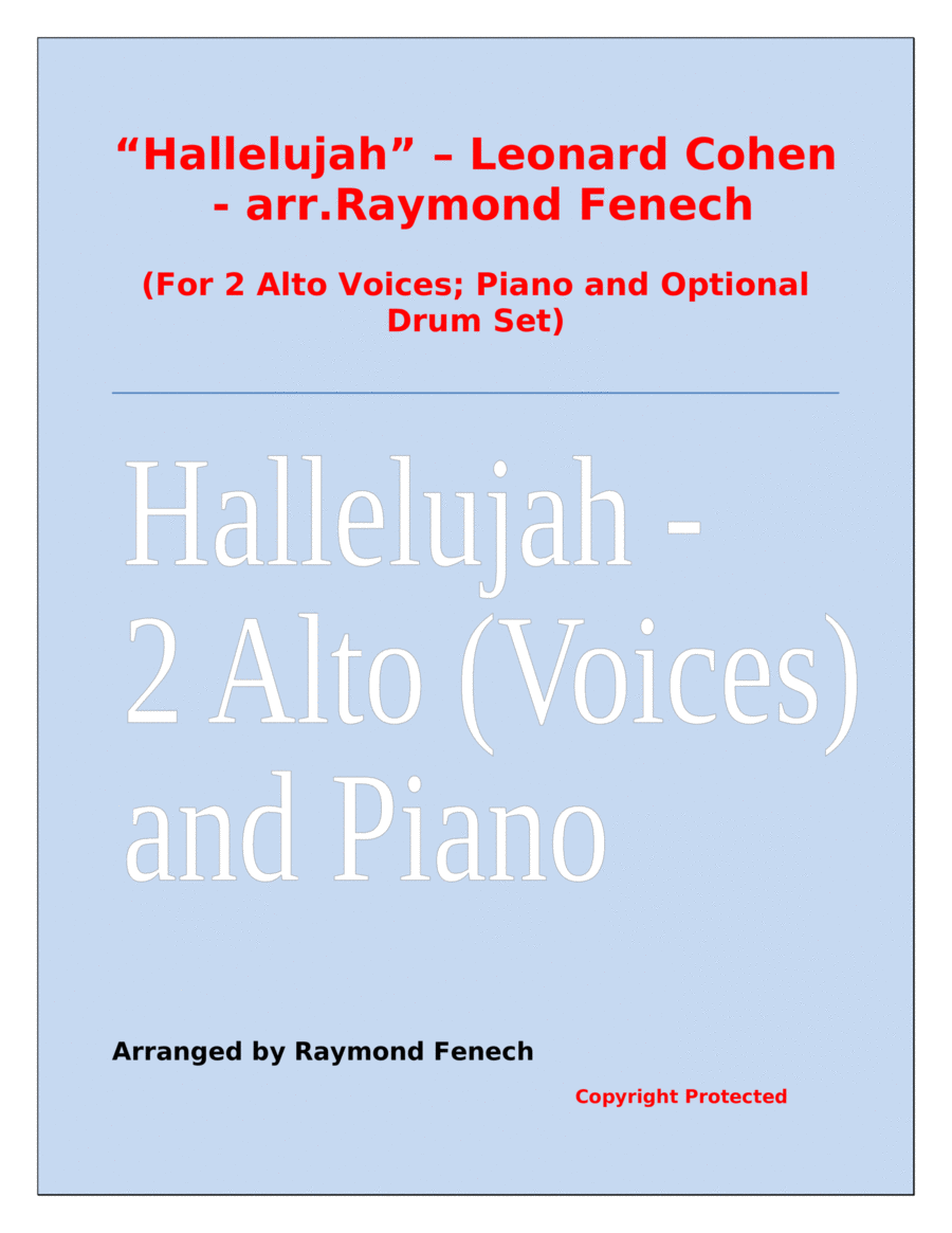 Hallelujah Alto Voice scores gallery preview page 1