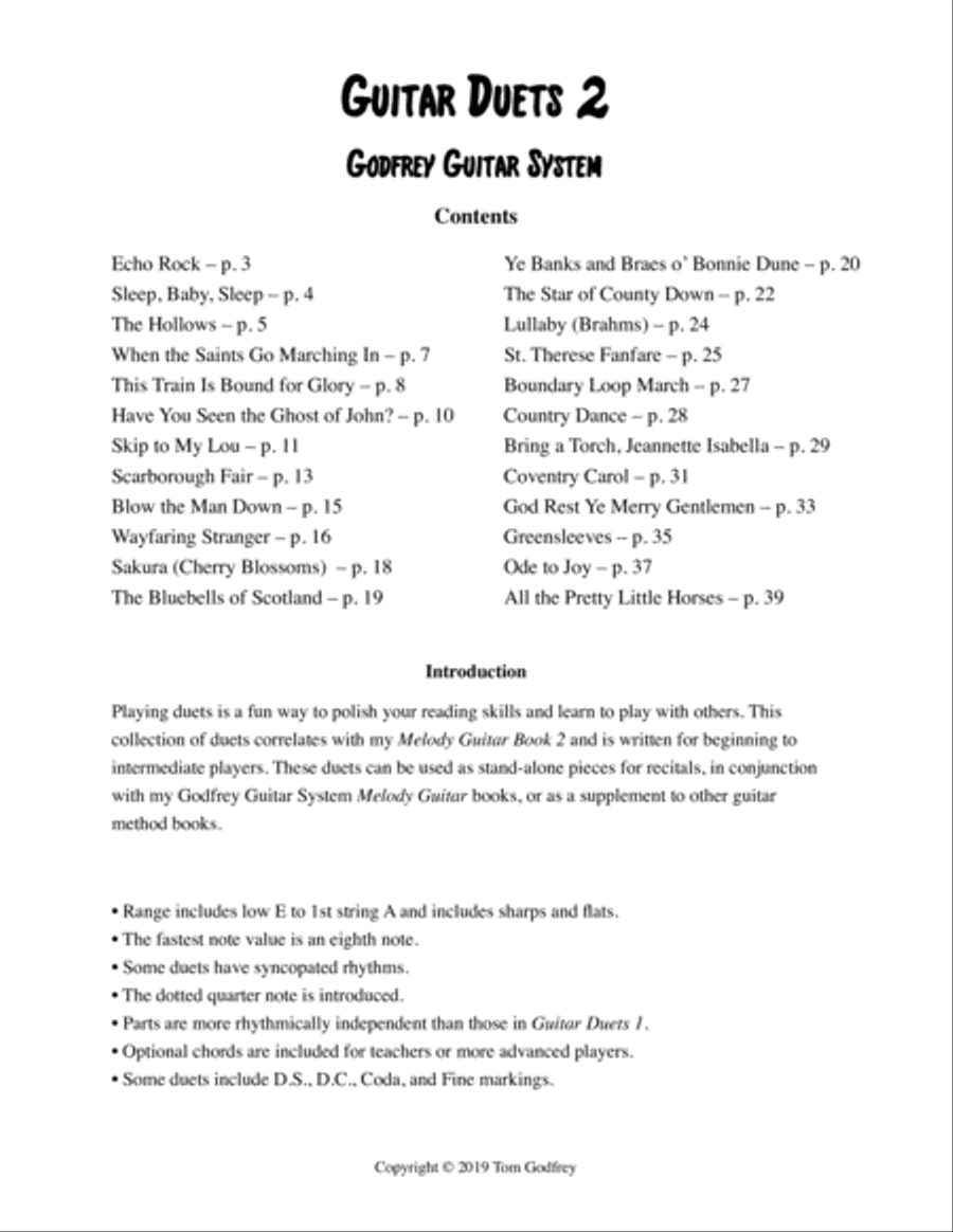 Guitar Duets 2 Acoustic Guitar scores gallery preview page 2