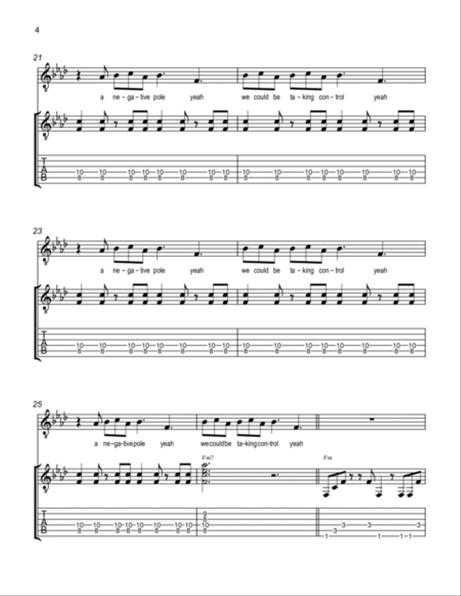 Taking Control Taking Control Guitar Tablature scores gallery preview page 4