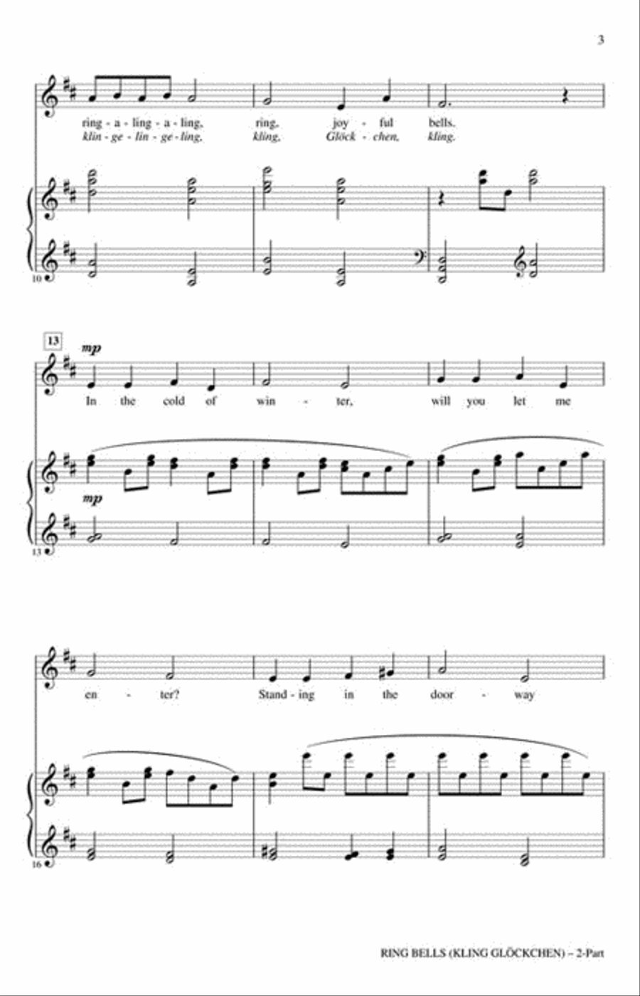 Ring Bells (Kling Glöckchen) 2-Part scores gallery preview page 3