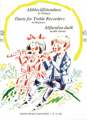 Book cover for Duets for Treble Recorders for Beginners