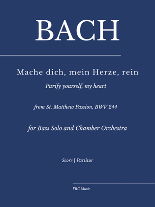 Bach: Aria 'Mache dich, mein Herze, rein' for Bass Solo and Chamber Baroque Orchestra