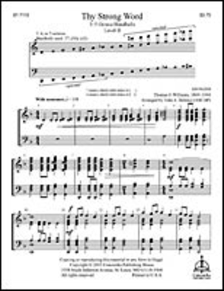 Thy Strong Word (Behnke) - Handbell Handbell Choir scores gallery preview page 1