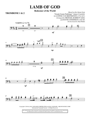 Book cover for Lamb Of God (Redeemer Of The World) - Trombone 1 & 2