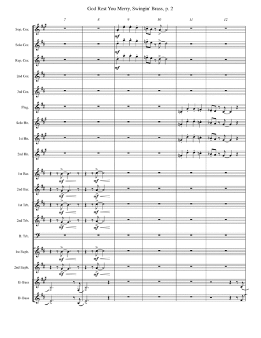 God Rest You Merry, Gentlemen Brass Band scores gallery preview page 2
