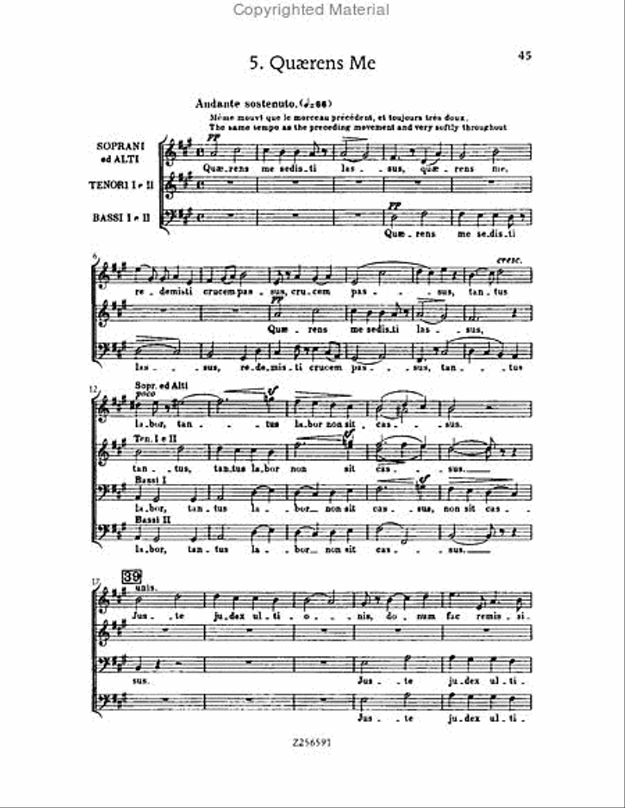Grande Messe du Morts, H 75 Choir scores gallery preview page 45