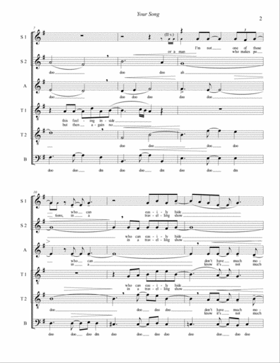 Your Song Divisi scores gallery preview page 2