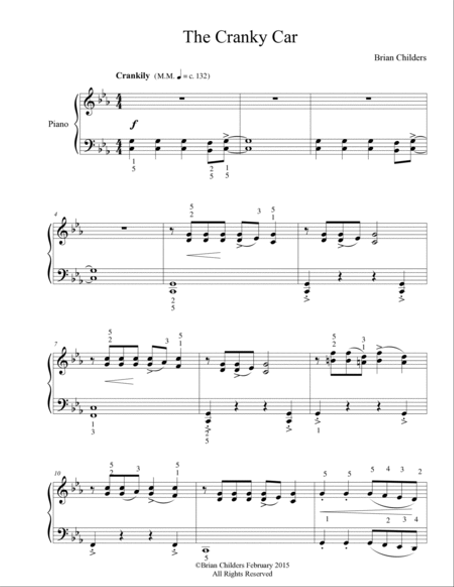 The Cranky Car Piano Method scores gallery preview page 2