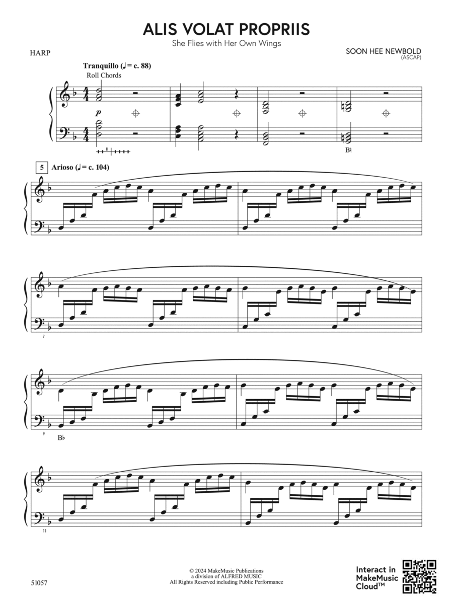 Alis Volat Propriis: Harp String Orchestra scores gallery preview page 1