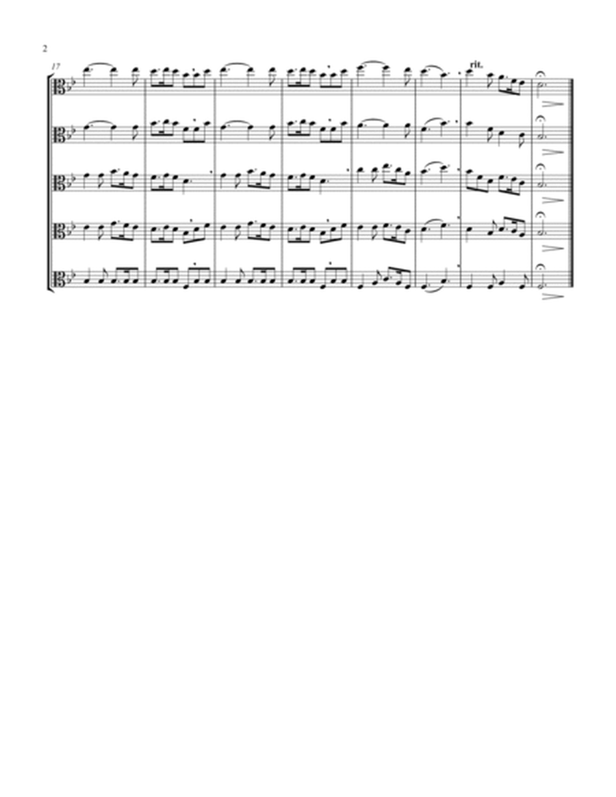 Silent Night (Bb) (Viola Quintet)