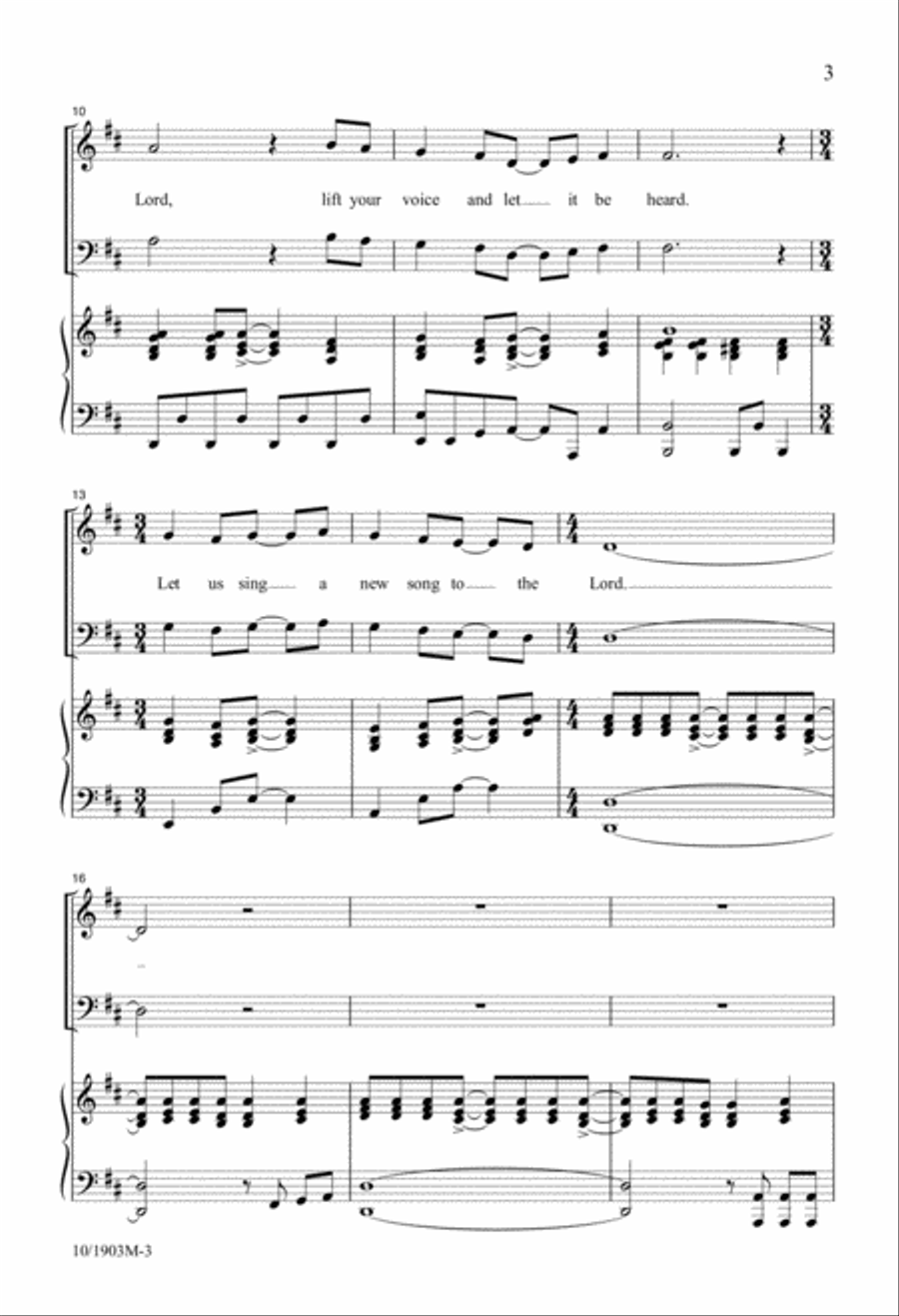 Sing a New Song to the Lord 4-Part scores gallery preview page 3