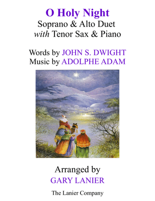 Book cover for O HOLY NIGHT (Soprano, Alto Vocal Duet with Tenor Sax & Piano - Score & Parts included)