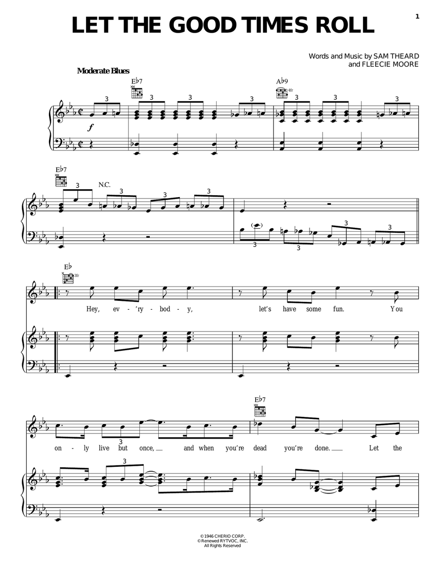 Let The Good Times Roll Let The Good Times Roll Acoustic Guitar scores gallery preview page 1