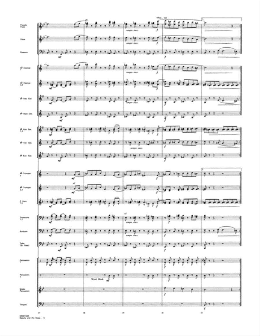 Beauty and the Beast (Medley) - Full Score Concert Band scores gallery preview page 5