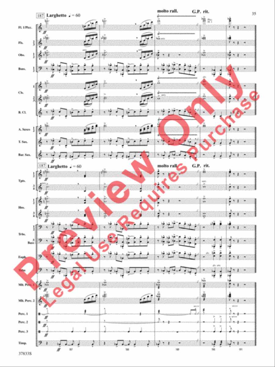 Symphonic Essay Concert Band scores gallery preview page 36