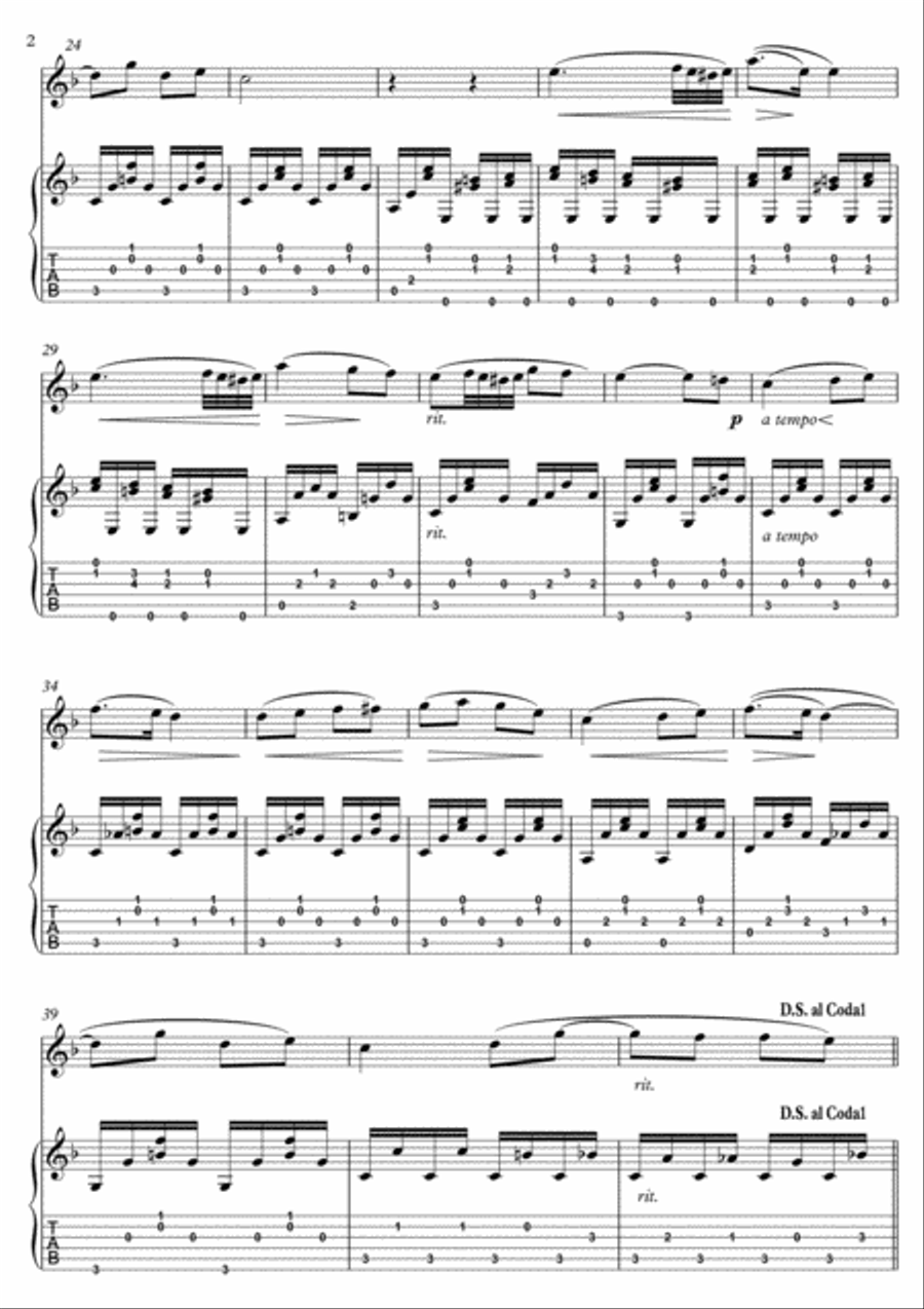Violin Guitar duet II by Bergmiller String Duet scores gallery preview page 2