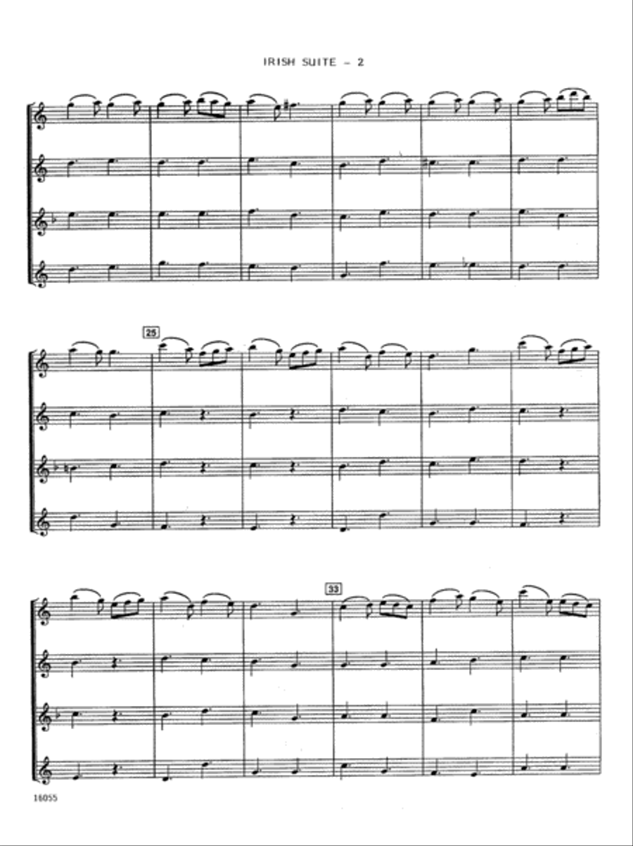 Irish Suite Saxophone Quartet scores gallery preview page 3