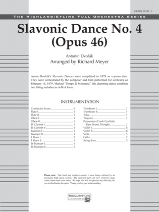 Book cover for Slavonic Dance No. 4 (Op. 46): Score