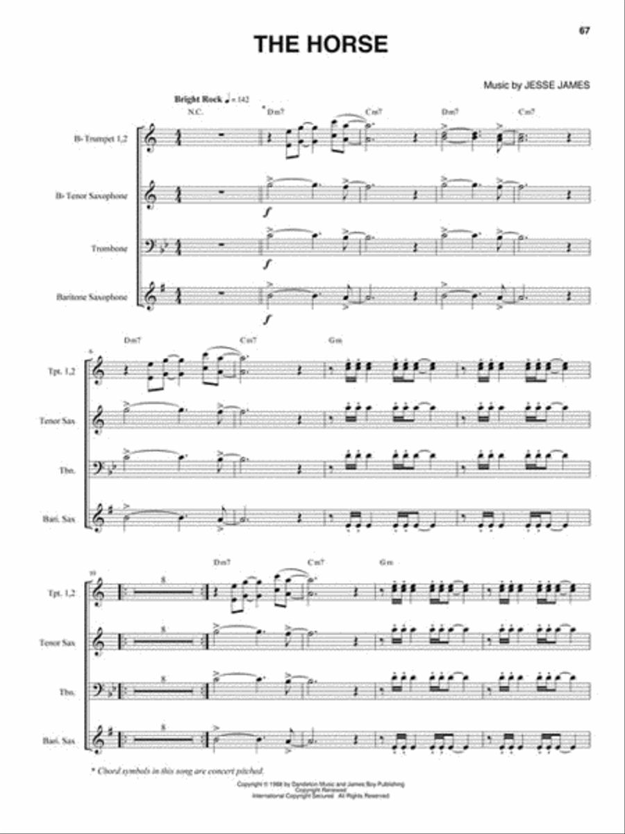 Jazz/Rock Horn Section Jazz/Rock Horn Section Saxophone scores gallery preview page 4
