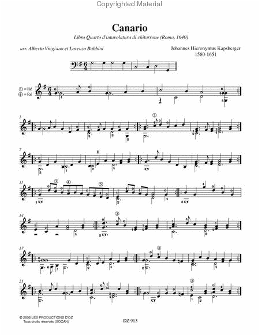 Danses pour théorbe Classical Guitar scores gallery preview page 2