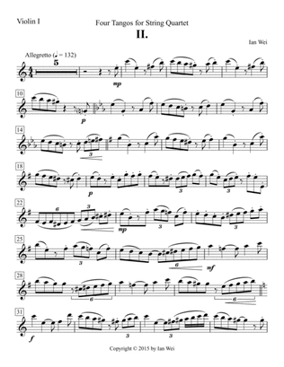 Four Tangos for String Quartet - II