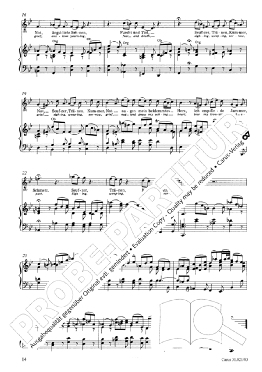 Lord my God, my heart and soul were sore distressed (Ich hatte viel Bekummernis) STB scores gallery preview page 15
