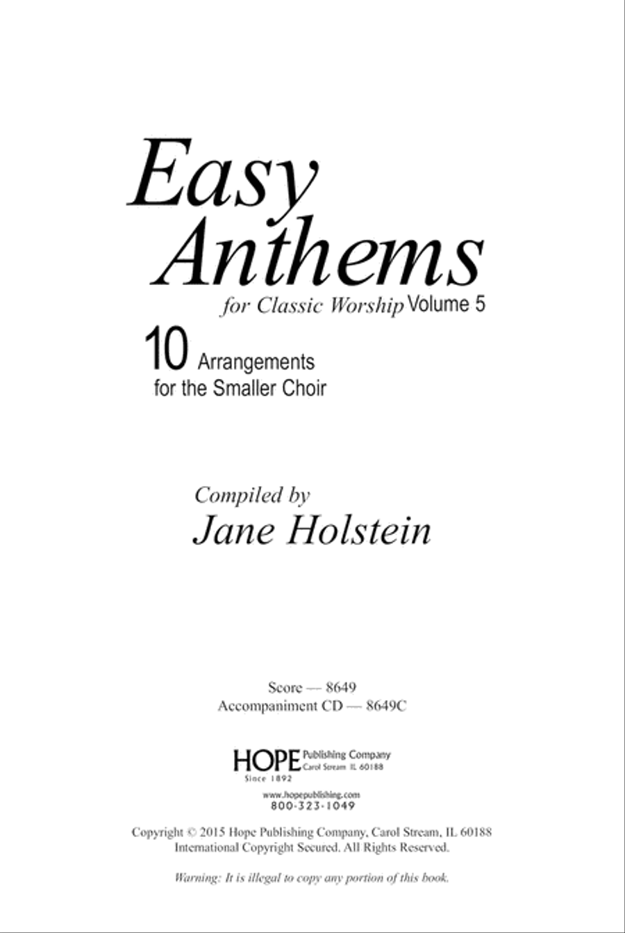 Easy Anthems, Vol. 5 3-Part scores gallery preview page 3