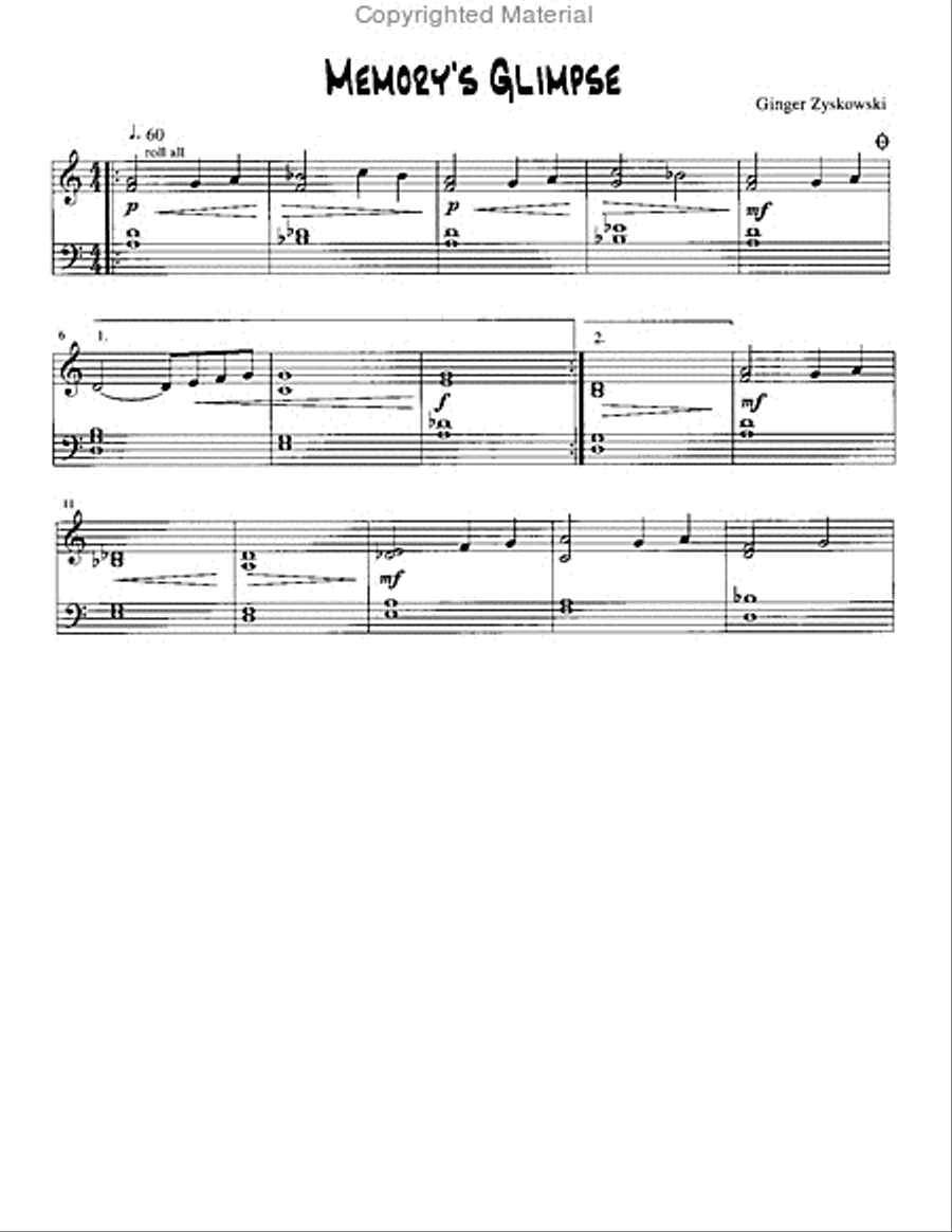 Memory's Glimpse/z'rondo Memory's Glimpse/z'rondo Percussion Ensemble scores gallery preview page 2