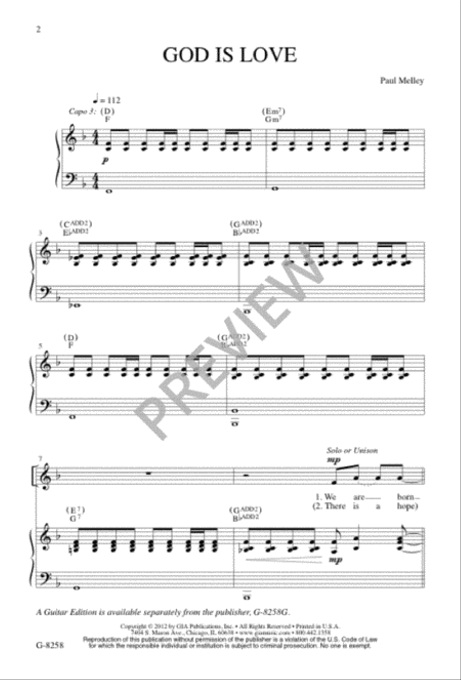 God is Love 2-Part scores gallery preview page 2