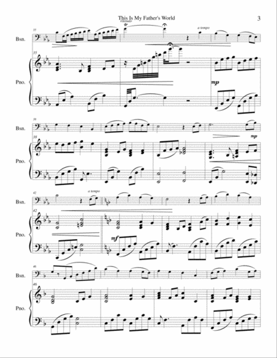 This Is My Father's World - Bassoon Small Ensemble scores gallery preview page 4