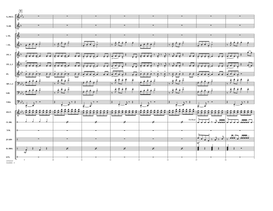Irresistible - Conductor Score (Full Score) Marching Band scores gallery preview page 3