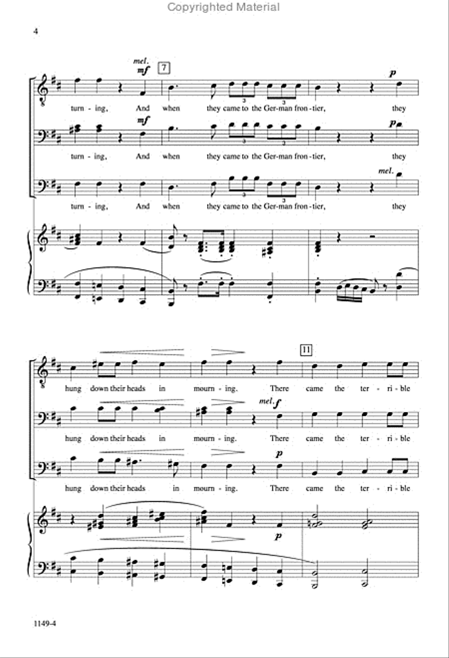 Two Grenadiers - TBB Octavo 3-Part scores gallery preview page 3