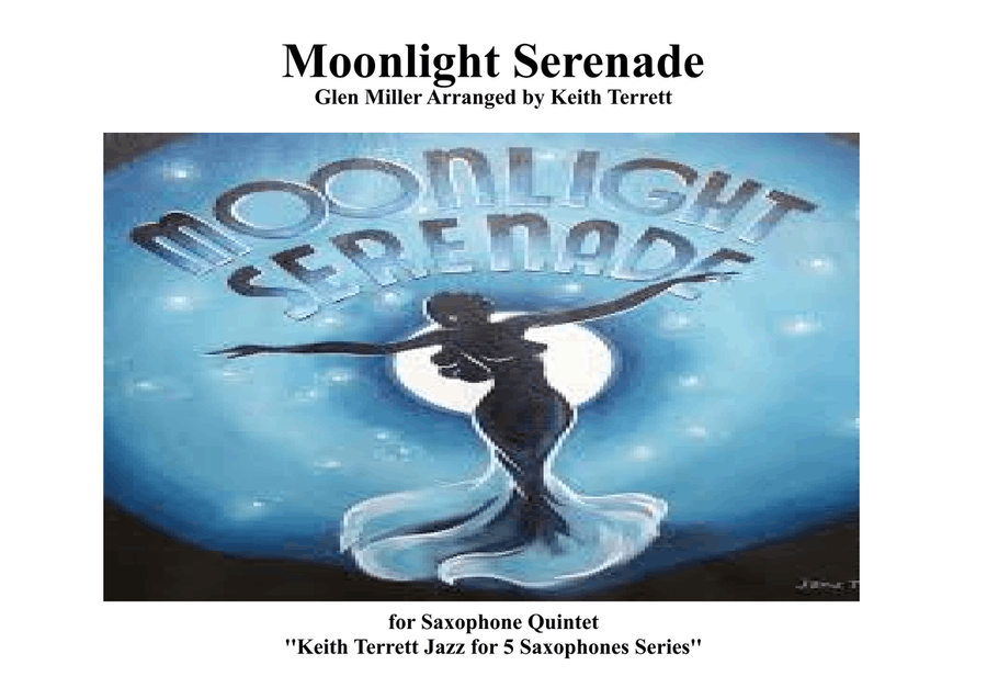 Moonlight Serenade for Saxophone Ensemble (S, A, A, T & Baritone) Woodwind Ensemble scores gallery preview page 1