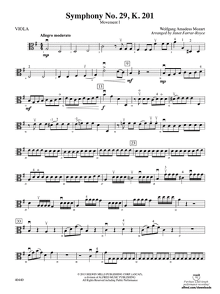 Symphony No. 29, K. 201: Viola