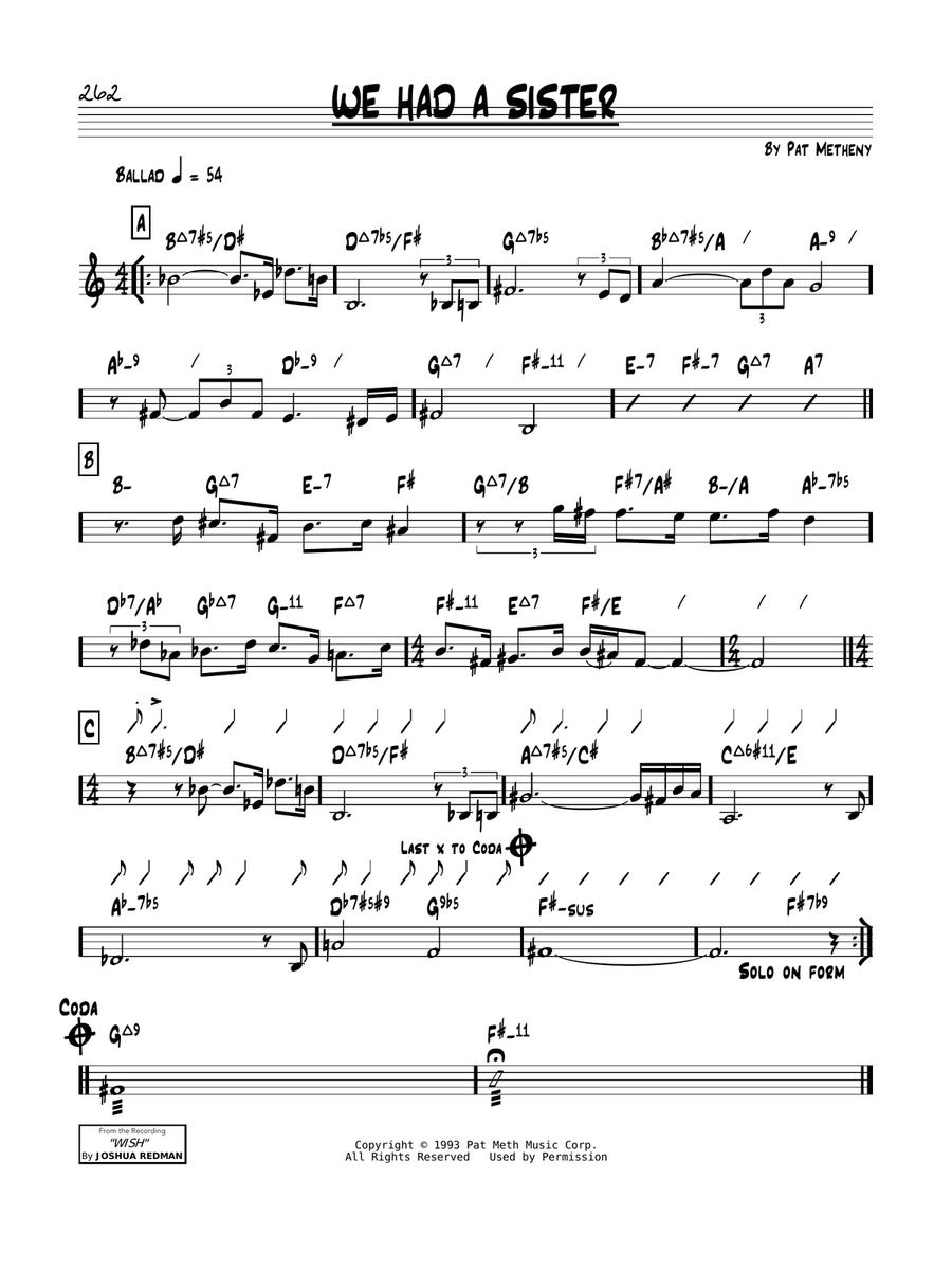 We Had A Sister We Had A Sister Piano scores gallery preview page 1